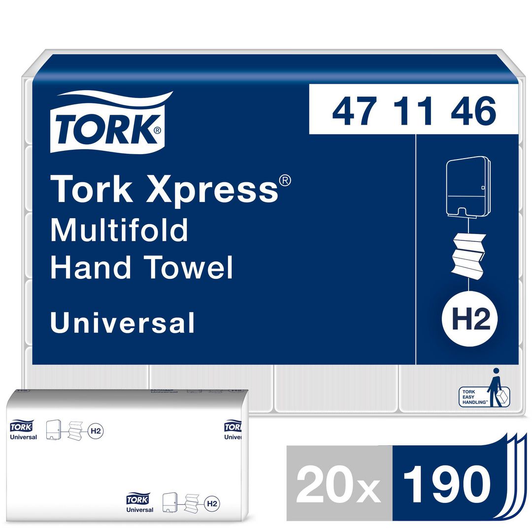 Handduk TORK Uni H2 Xpress 3800/fp
