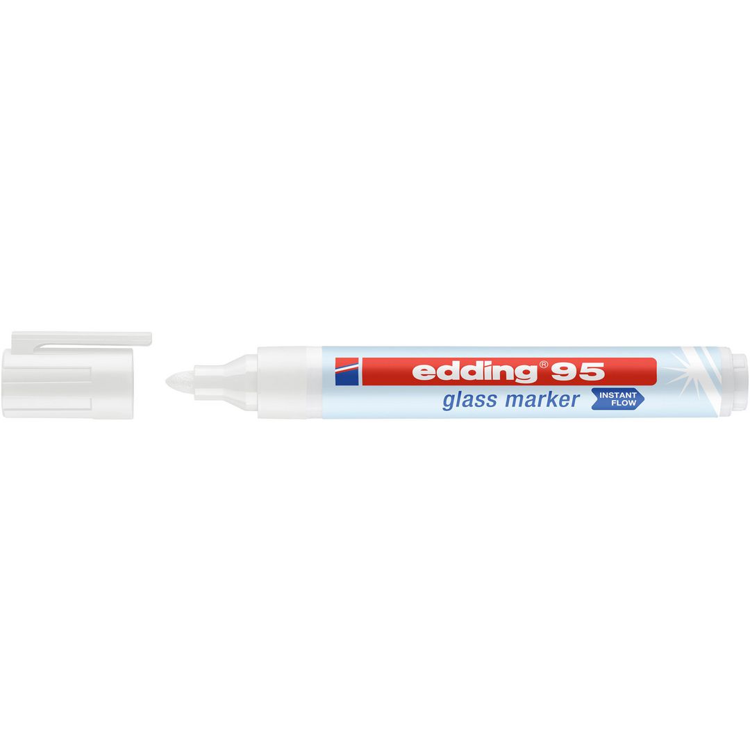 Märkpenna glastavla Edding 95 vit (10 pack)
