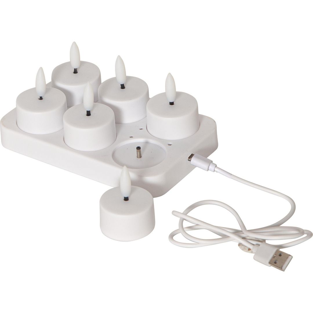 Värmeljus STAR T Flamme LED m/laddare