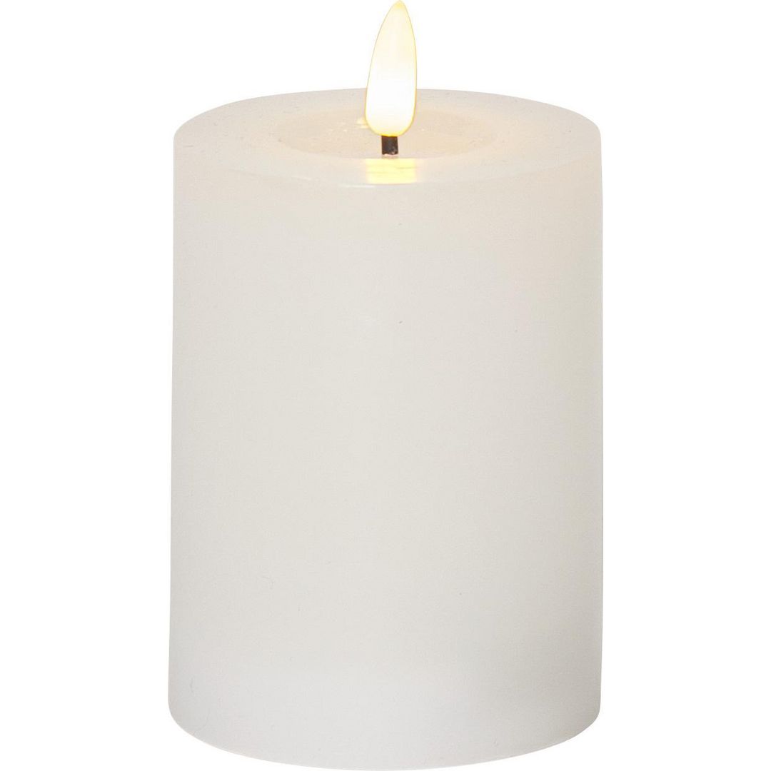 Blockljus STAR T Flamme LED 12,5cm beige