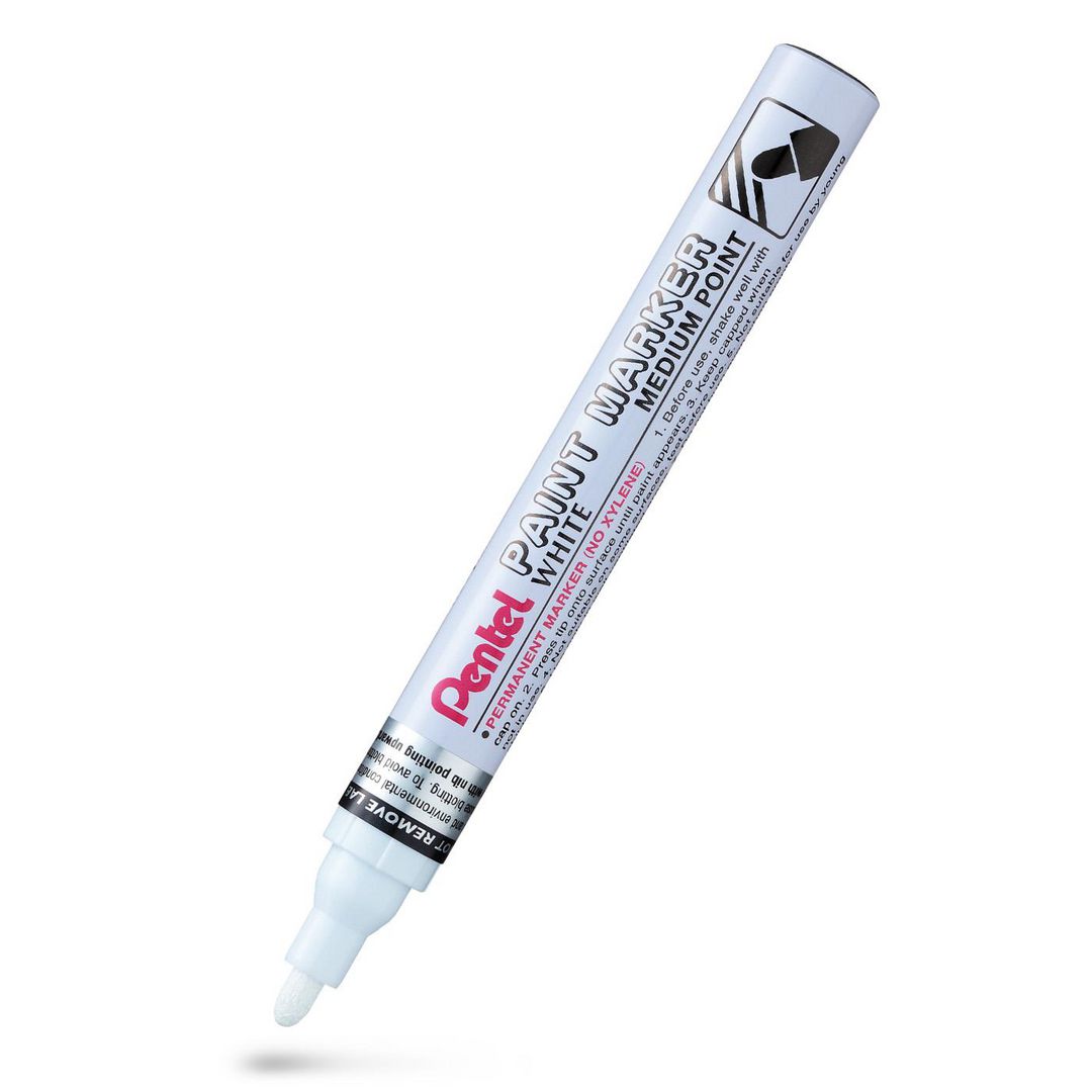 Märkpenna Pentel Paint Marker rund vit (12 pack)