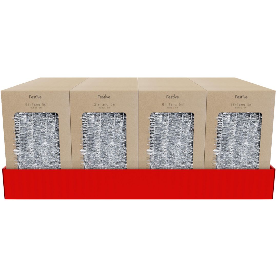 Dekoration Glitter silver 5mx25mm
