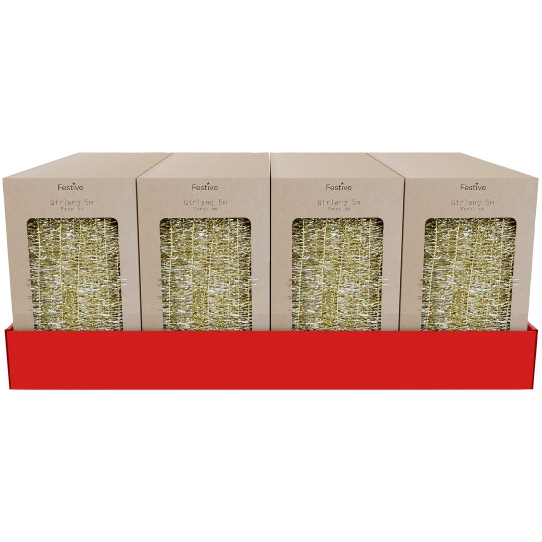 Dekoration Glitter guld 5mx25mm