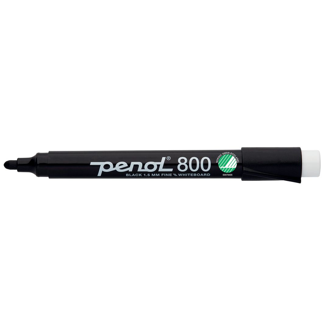 Whiteboardpenna PENOL 800 rund svart (10 pack)