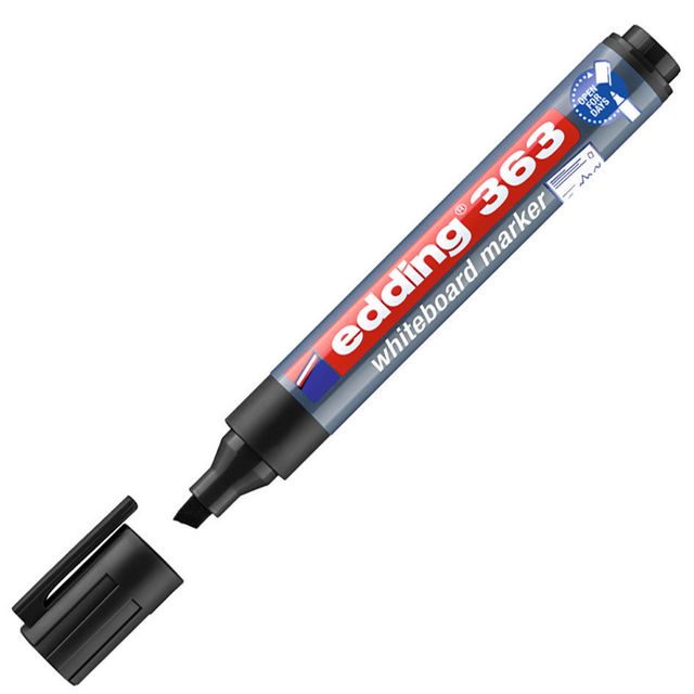 Whiteboardpenna Edding 363 svart (10 pack)