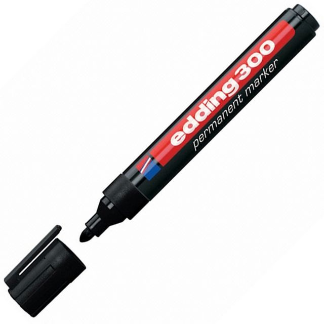 Märkpenna Edding 300 svart (10 pack)