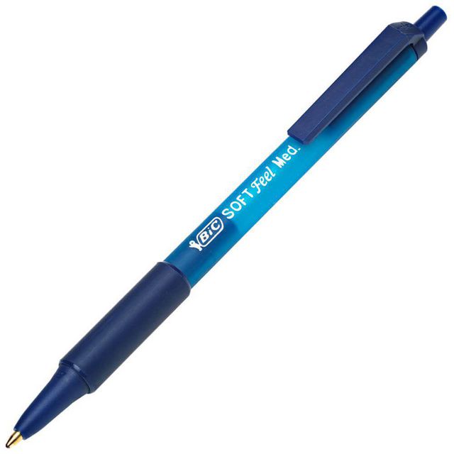Kulpenna Bic Soft Feel Clic 1,0 blå (12 pack)