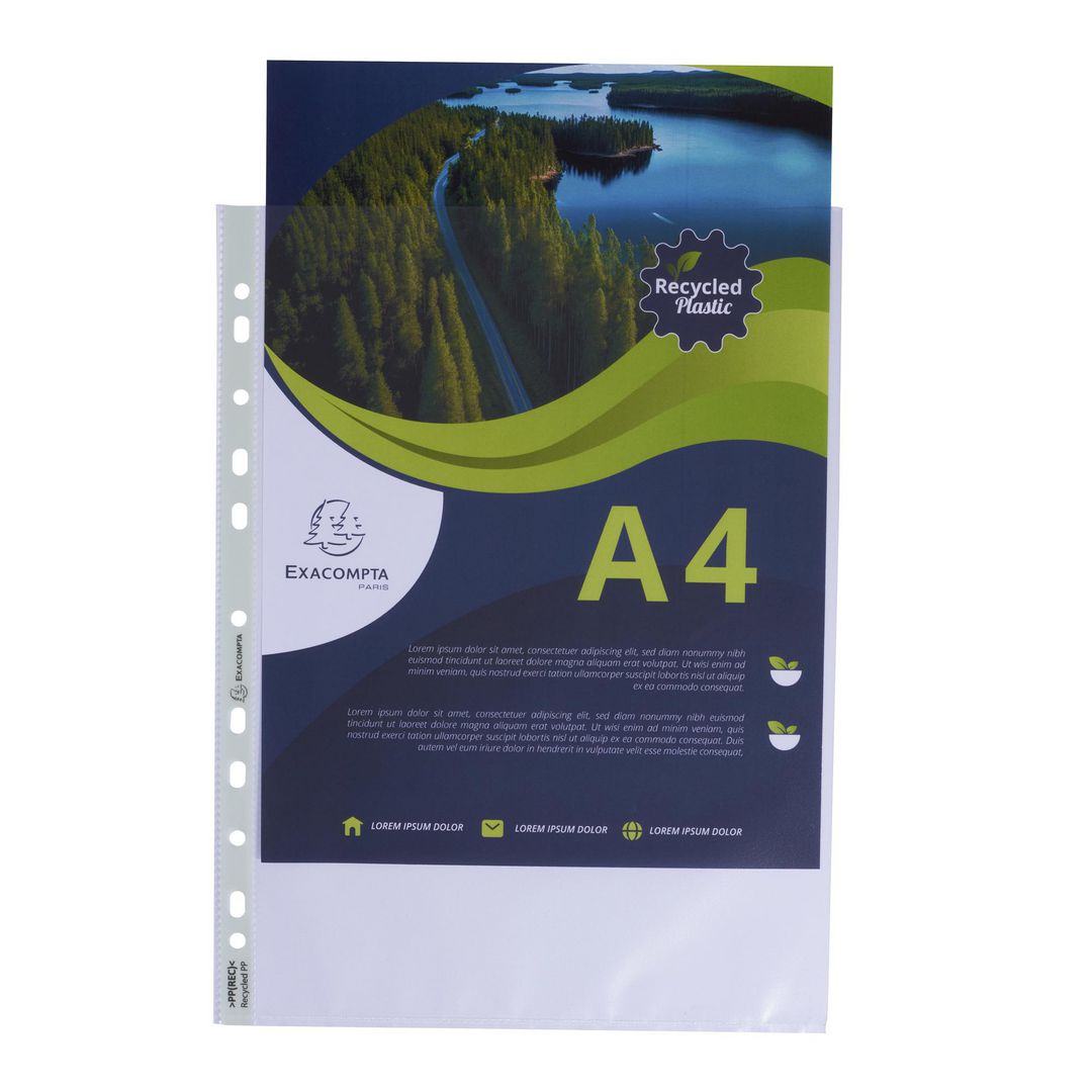 Plastficka Exacompta A4 0,06mm präglad