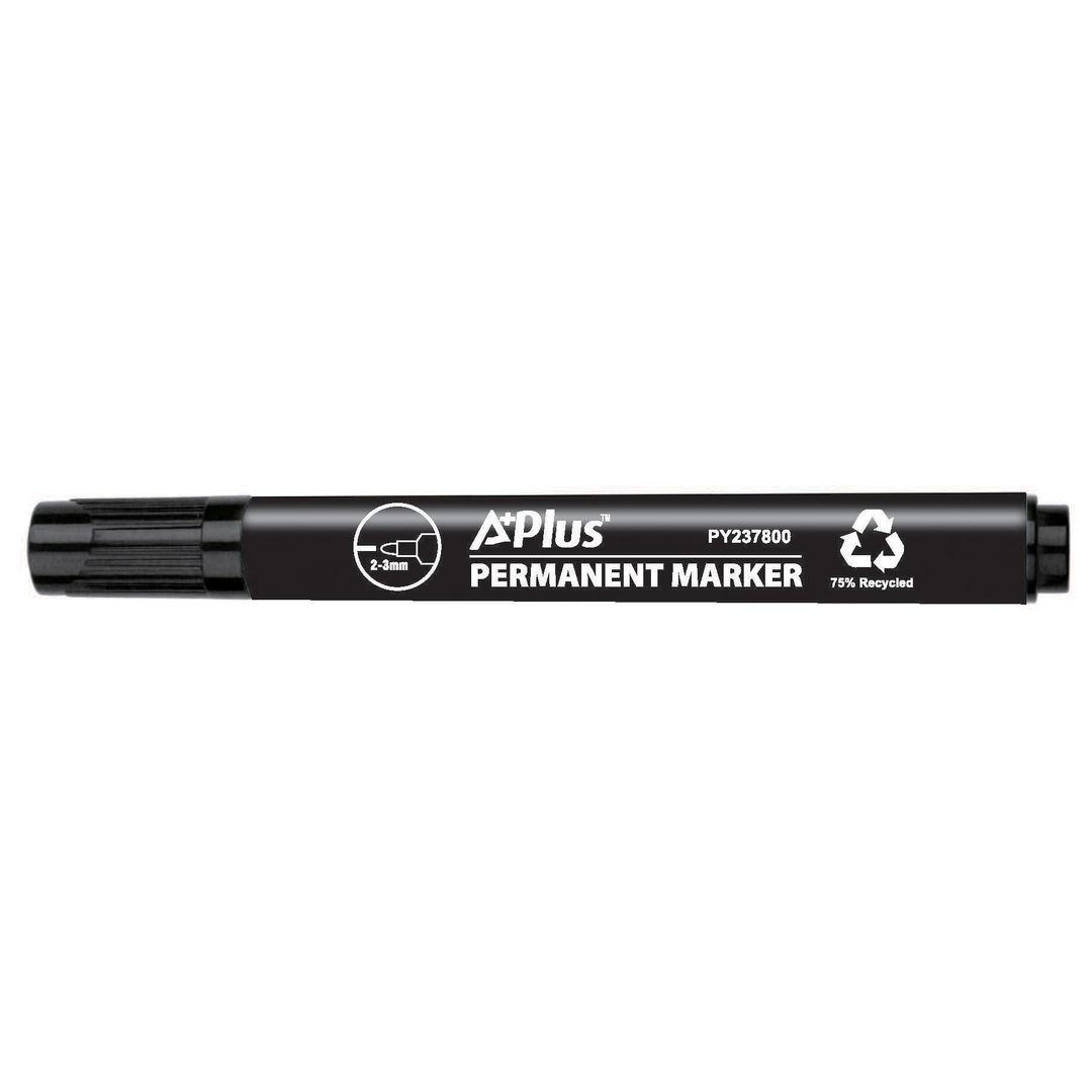 Märkpenna A Plus eco rund 1-3mm svart (10 pack)