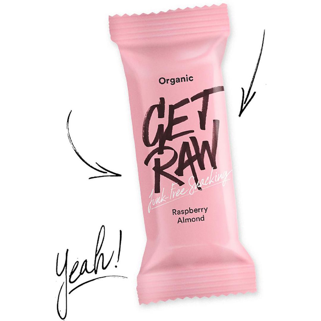 Bar Get Raw Raspberry och Almond 42g (12 pack)