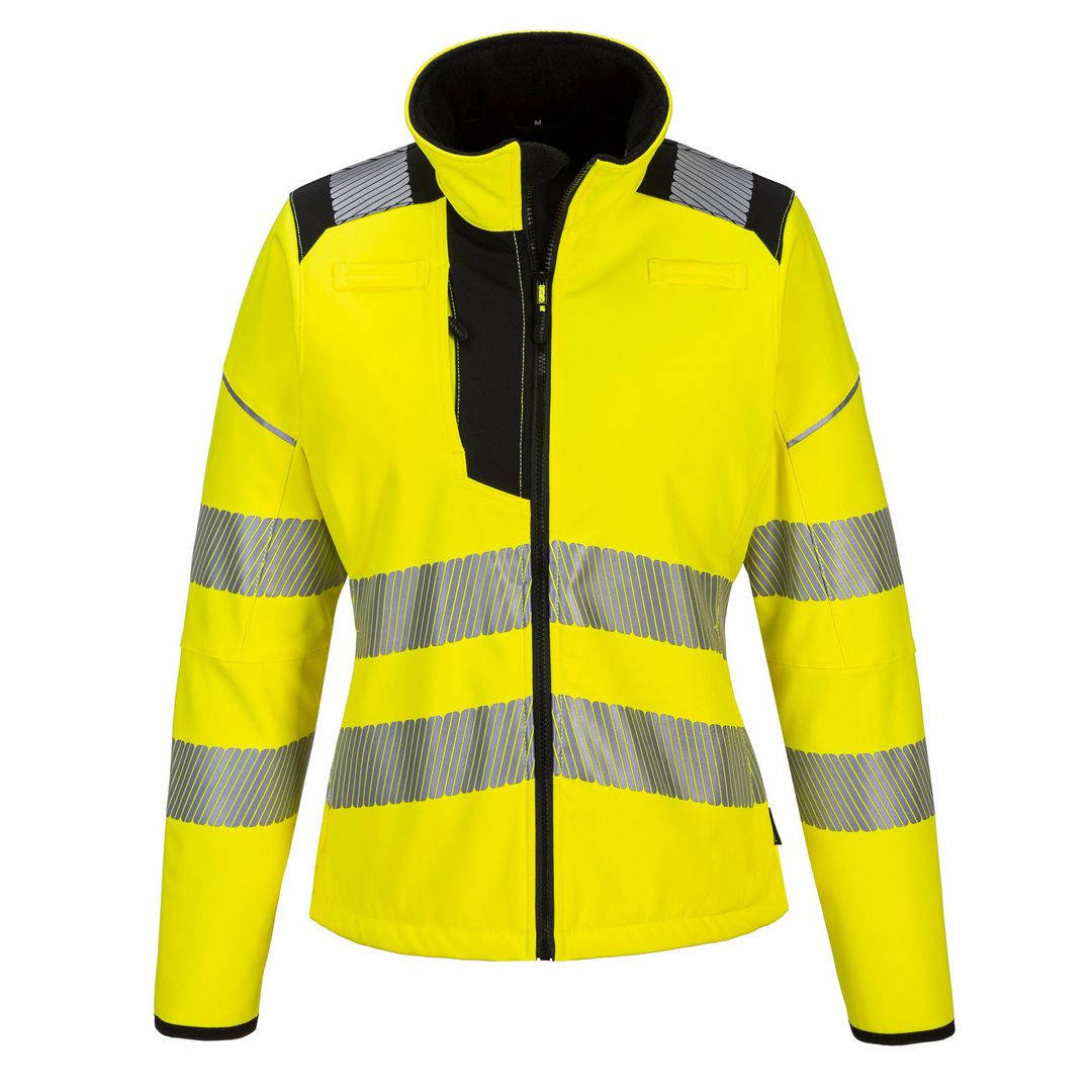Varselsoftshell dam PW381 Hi-vis kl 2 L