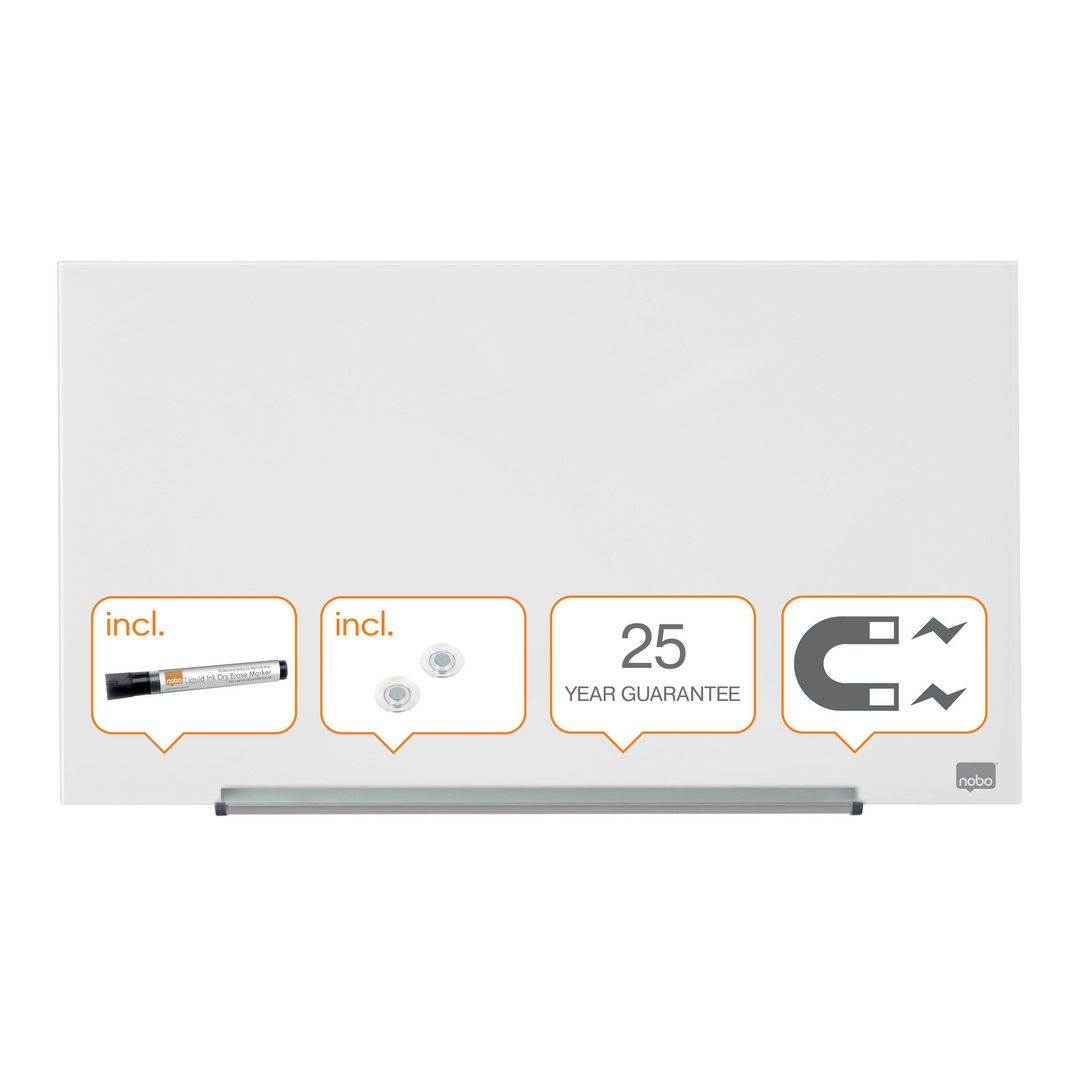 Glastavla Nobo 31' Widescreen vit