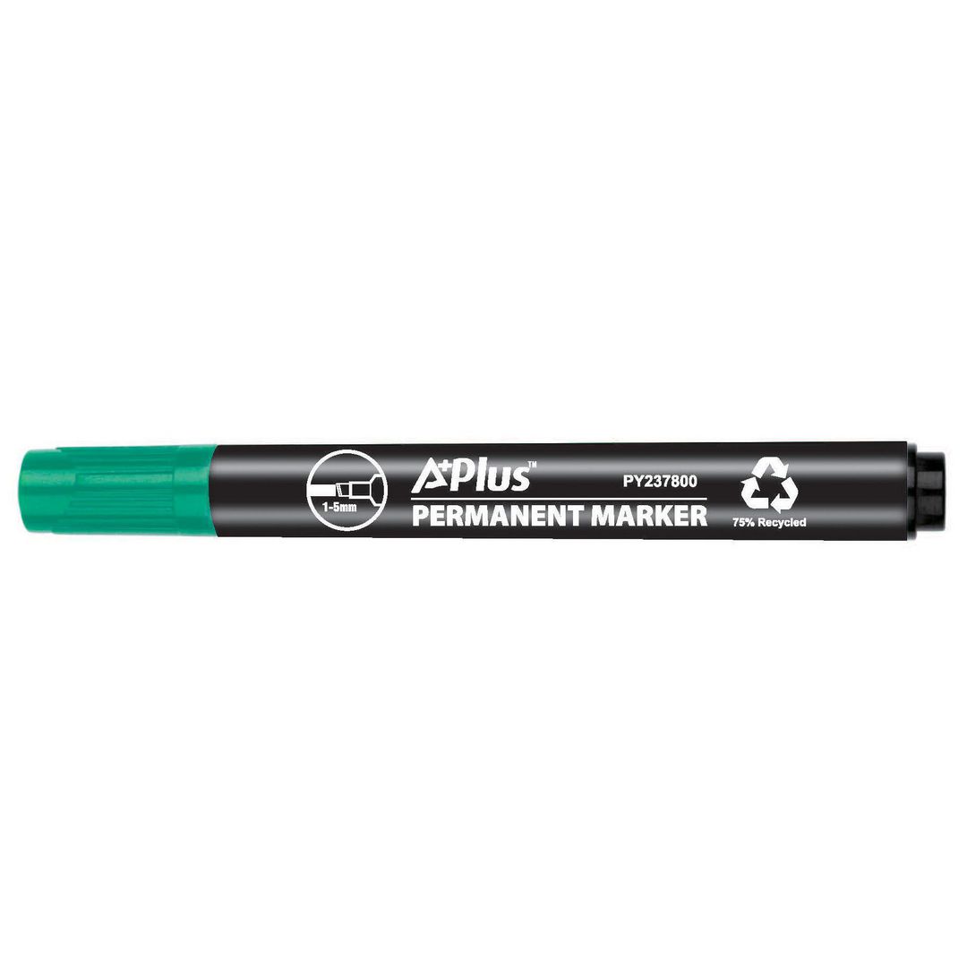 Märkpenna A Plus eco sned 1-5mm grön (10 pack)