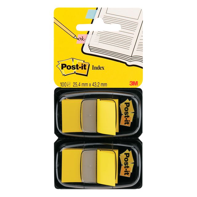 Index POST-IT 25,4x43,2mm gul 100/fp (6 pack)