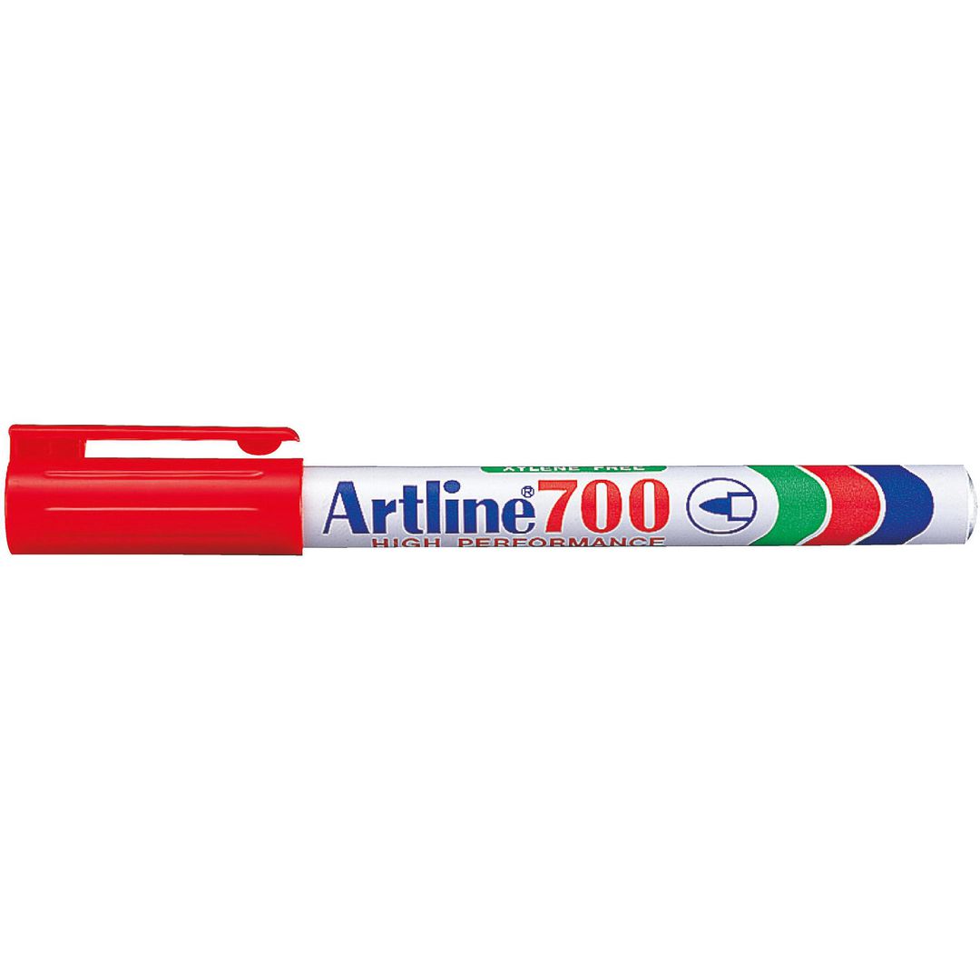 Märkpenna Artline 700 perm. 0,7mm röd (12 pack)