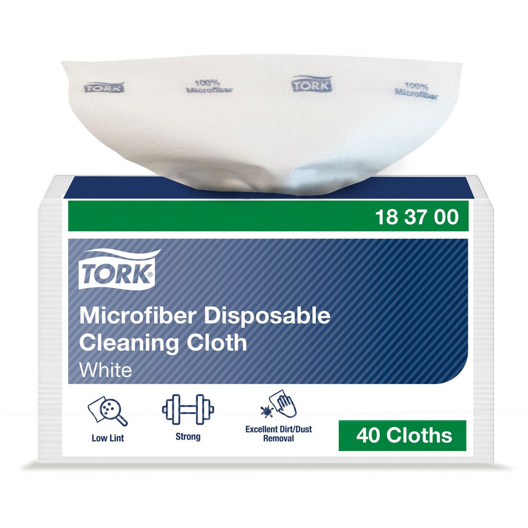 Microfiberduk TORK 29,5x34cm vit 40/fp