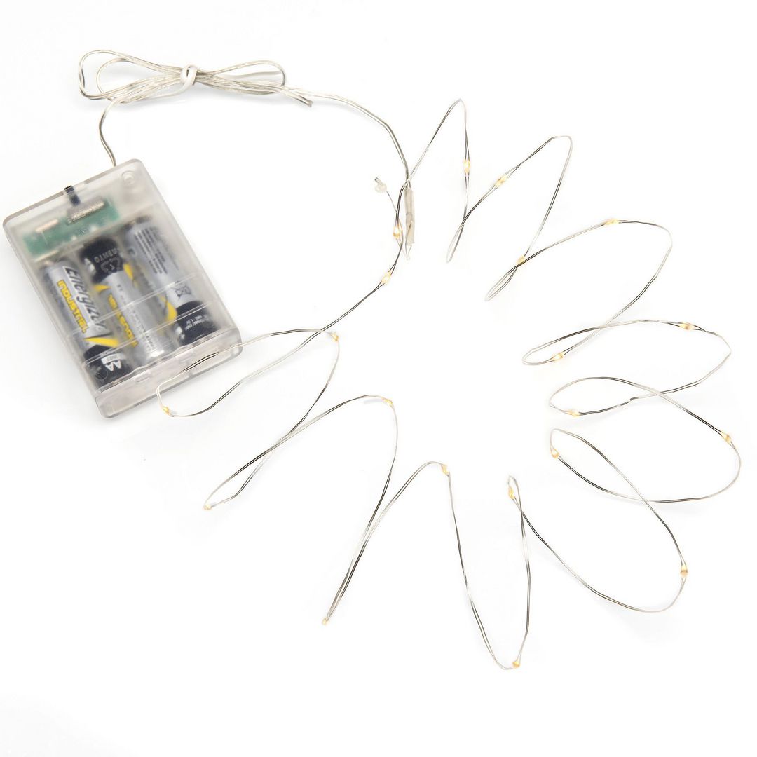 Ljusslinga 40 amber LED 3,9m silver