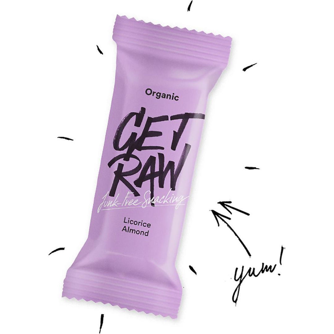 Bar Get Raw Licorice och Almond 42g (12 pack)