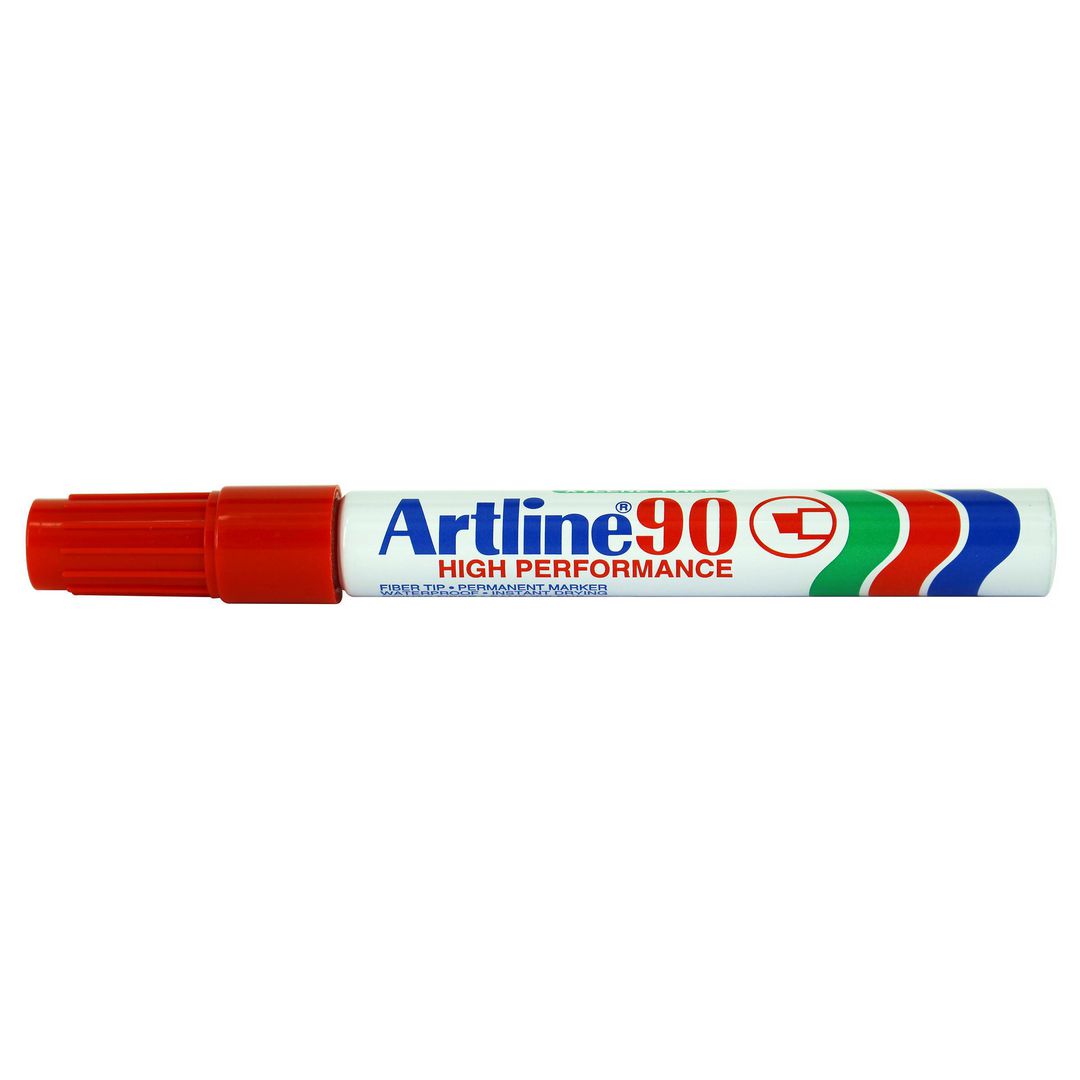 Märkpenna Artline 90 sned 5mm röd (12 pack)
