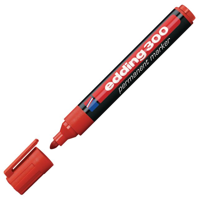 Märkpenna Edding 300 röd (10 pack)
