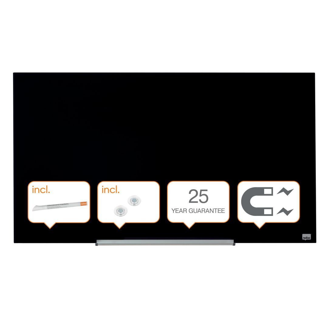 Glastavla Nobo 45' Widescreen svart