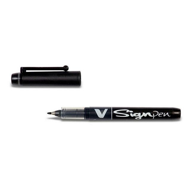Fineliner Pilot V-sign Pen svart (12 pack)