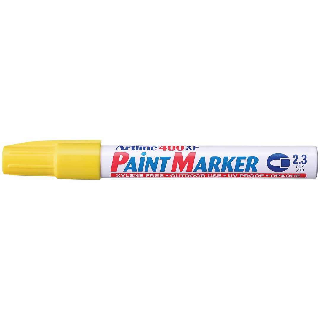 Märkpenna Artline 400XF Paint rund gul (12 pack)