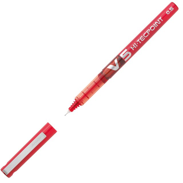 Bläckkulpenna Pilot Hi-Tec V5 0,5 röd (12 pack)