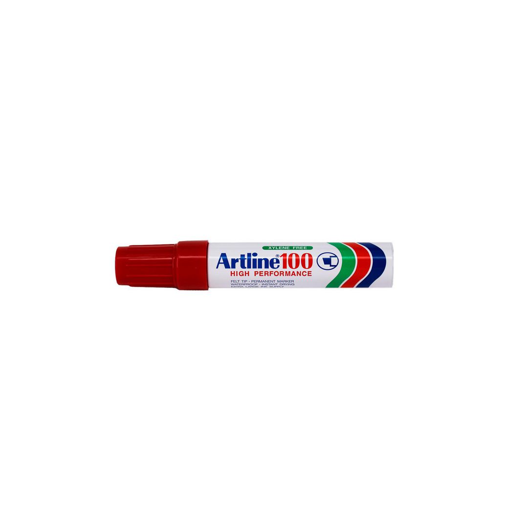 Märkpenna Artline 100 sned 12mm röd (6 pack)