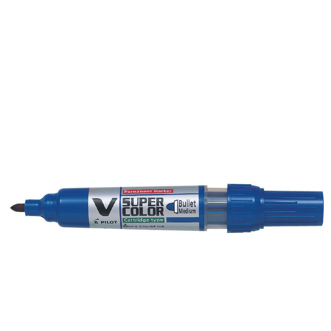 Märkpenna PILOT V Super Color rund blå (10 pack)
