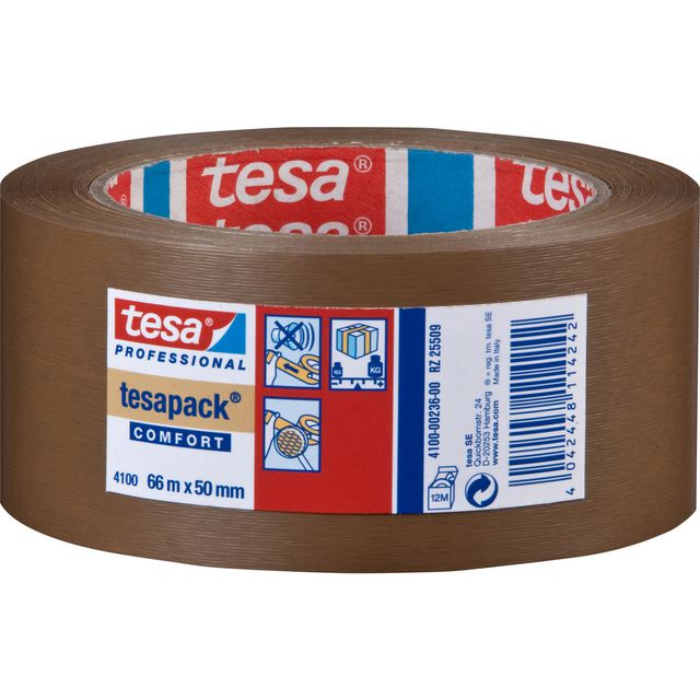 Packtejp TESA 4100 PVC 50mmx66m brun