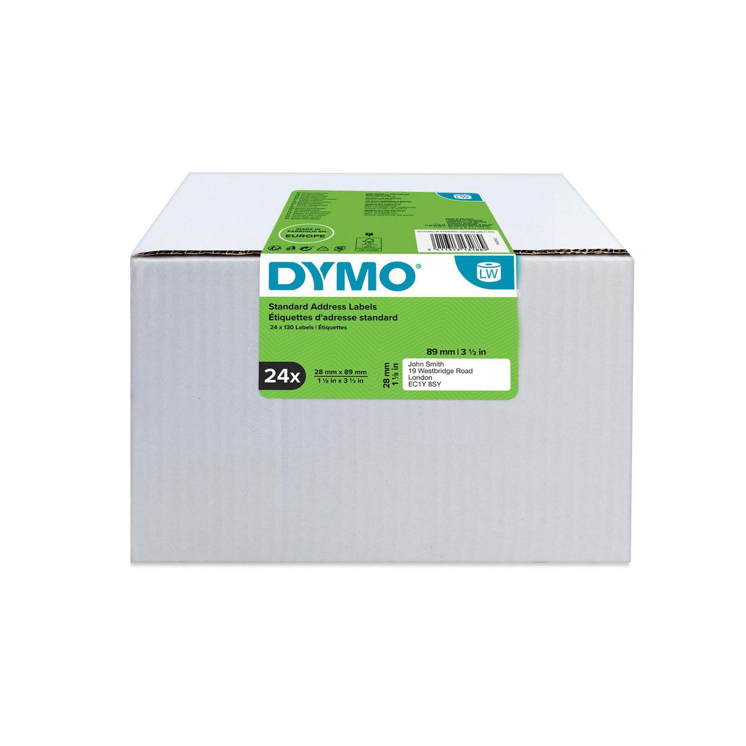Etikett Dymo LW 28x89mm 24rl/fp