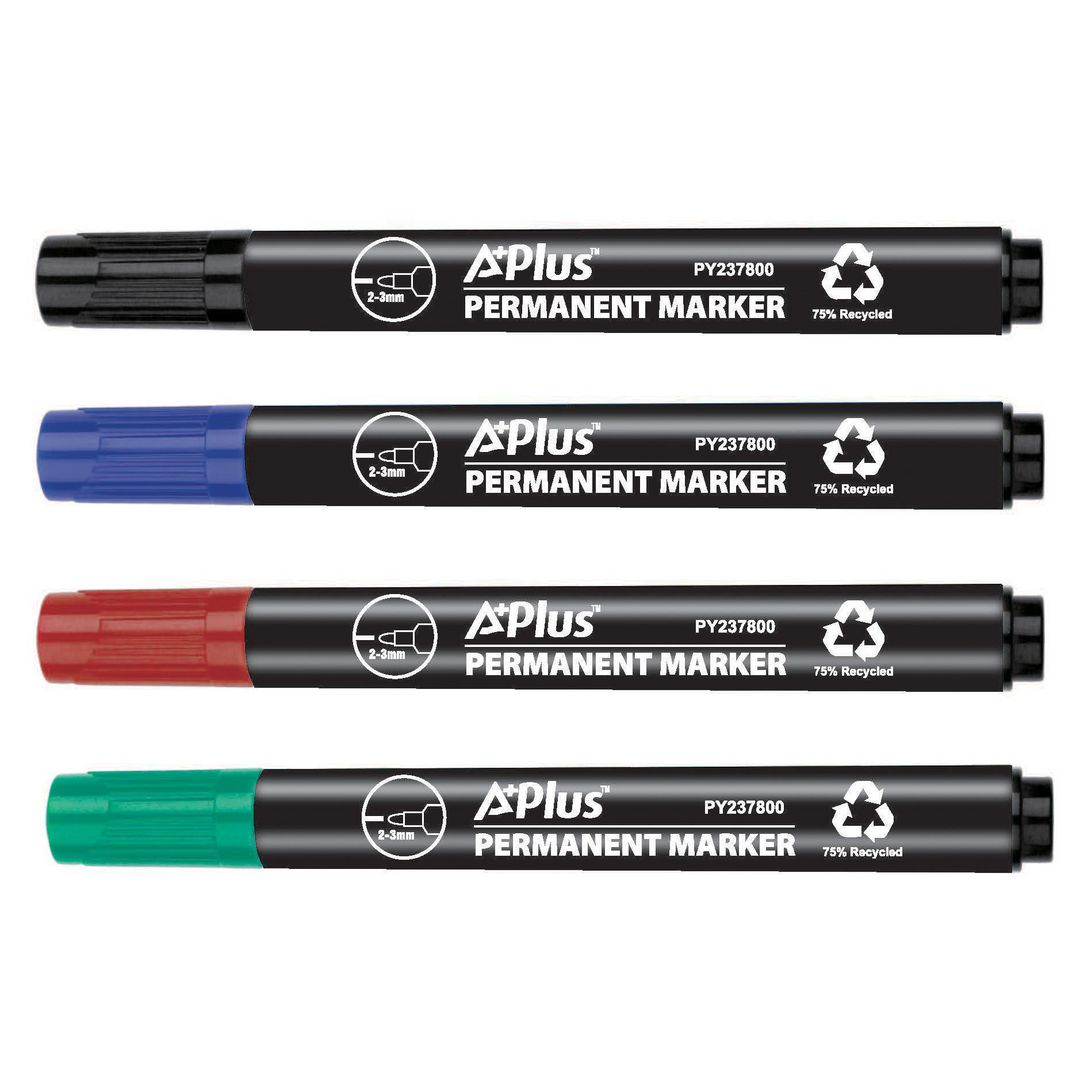 Märkpenna A Plus eco rund 1-3mm 4/fp