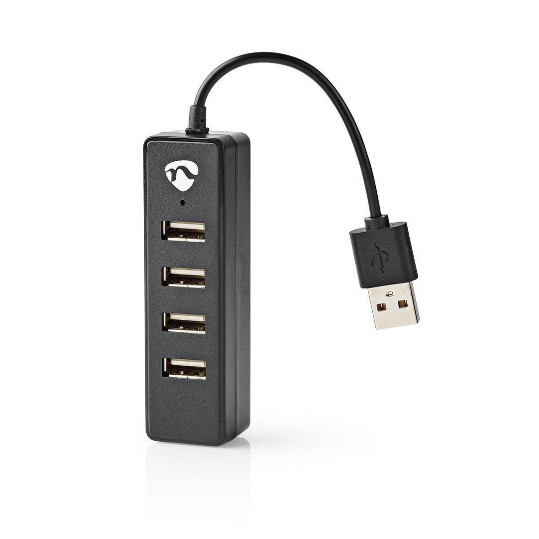 Hub NEDIS USB 4-port svart