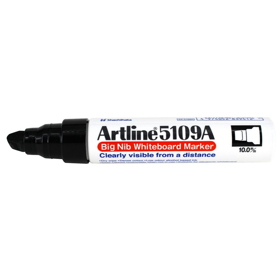 Whiteboardpenna Artline 5109A sned svart (6 pack)