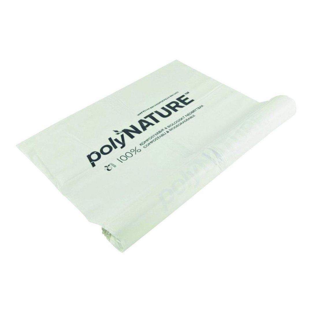 Plastsäck BIO POLYNAT 125L 25my vit10/rl (10 pack)