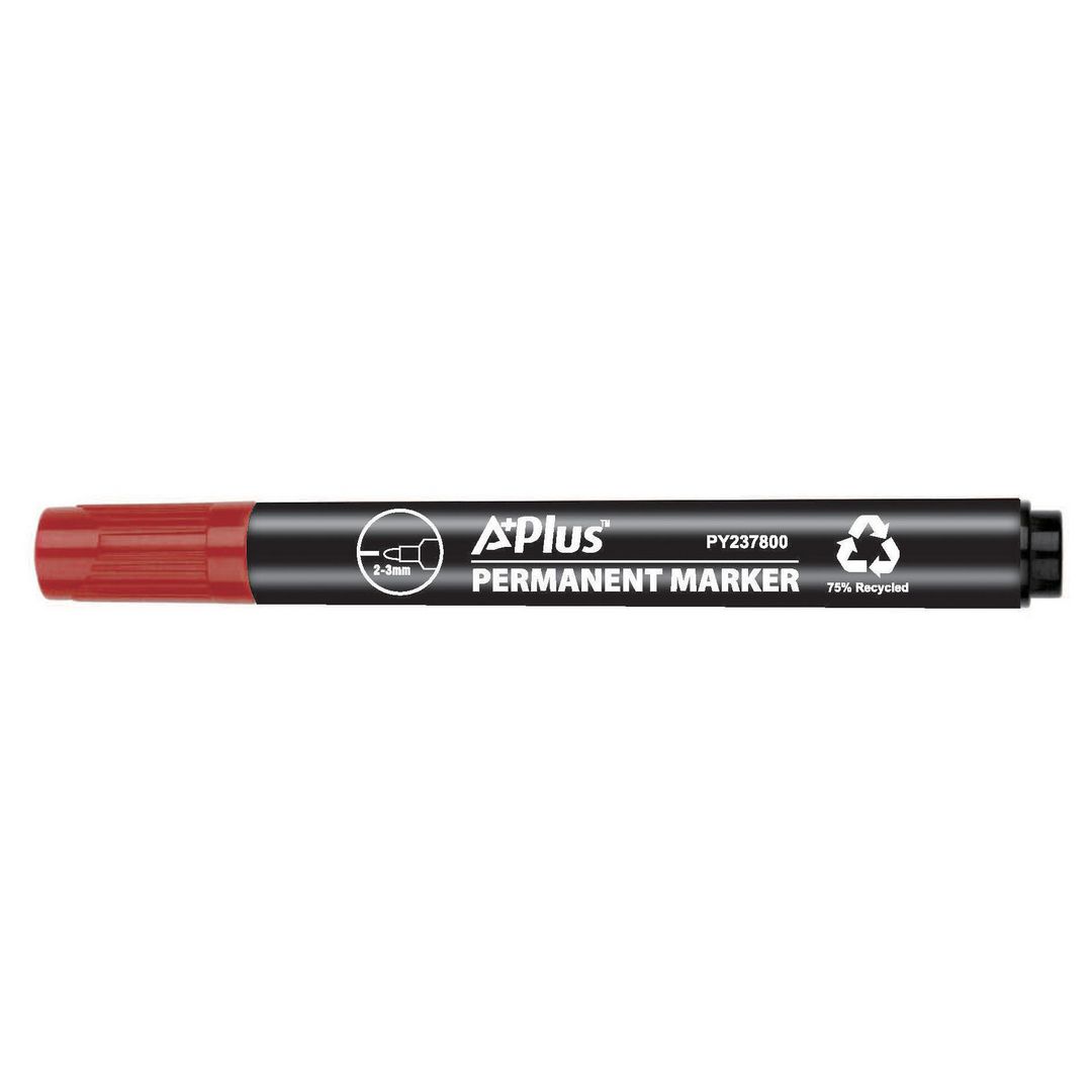 Märkpenna A Plus eco rund 1-3mm röd (10 pack)