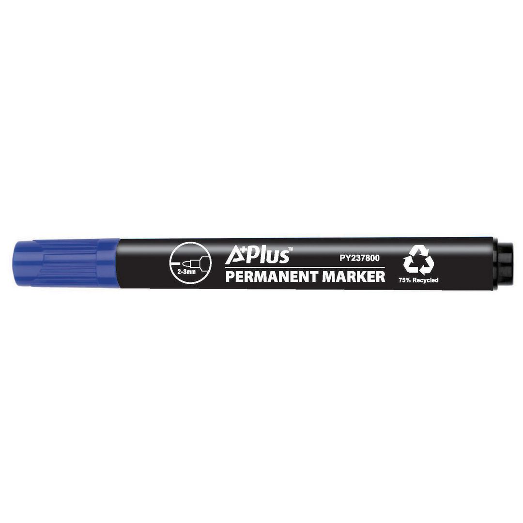 Märkpenna A Plus eco rund 1-3mm blå (10 pack)