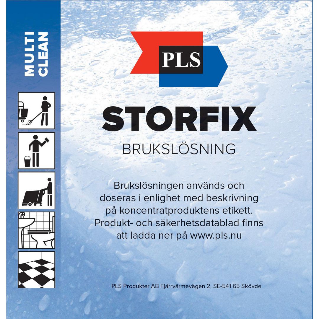 Etikett PLS Brukslösning Storfix 100/rl
