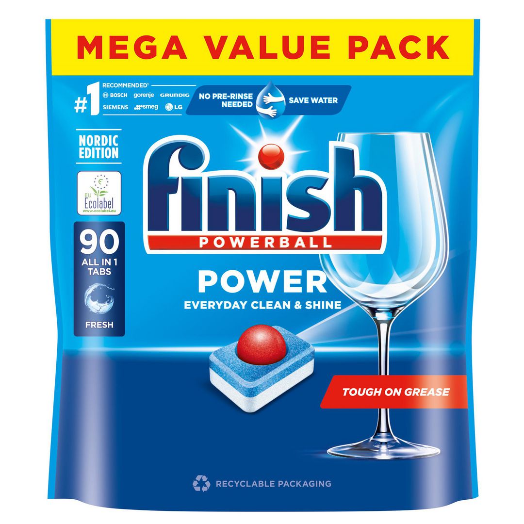 Maskindisk FINISH Power AiO 90/fp