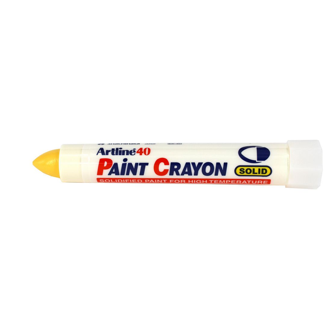 Märkkrita Artline 40 Paint Cray rund gul (12 pack)