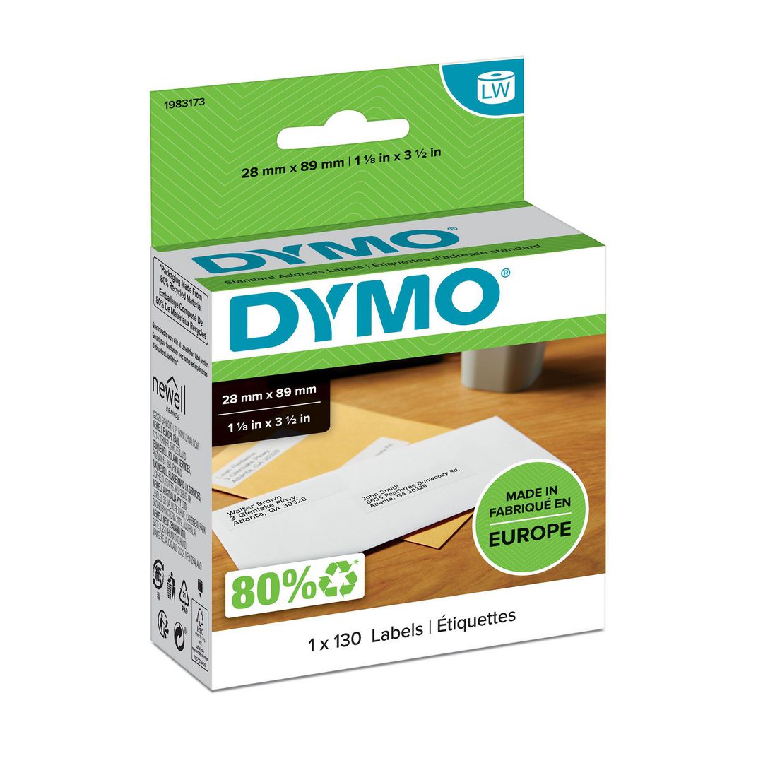 Etikett Dymo LW 28x89mm 130/fp