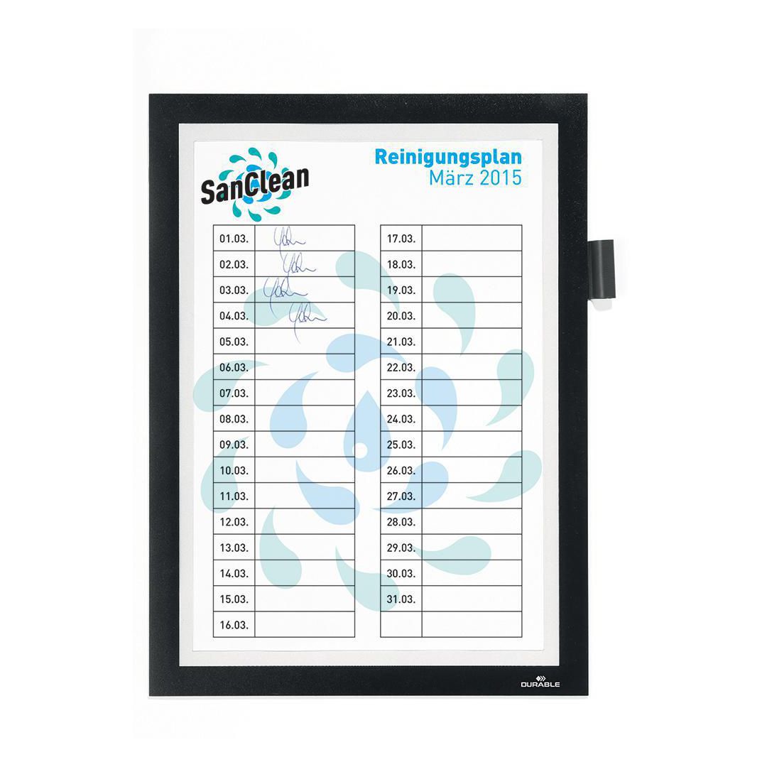 Magnetram självh DURAFRAME note A4 svart
