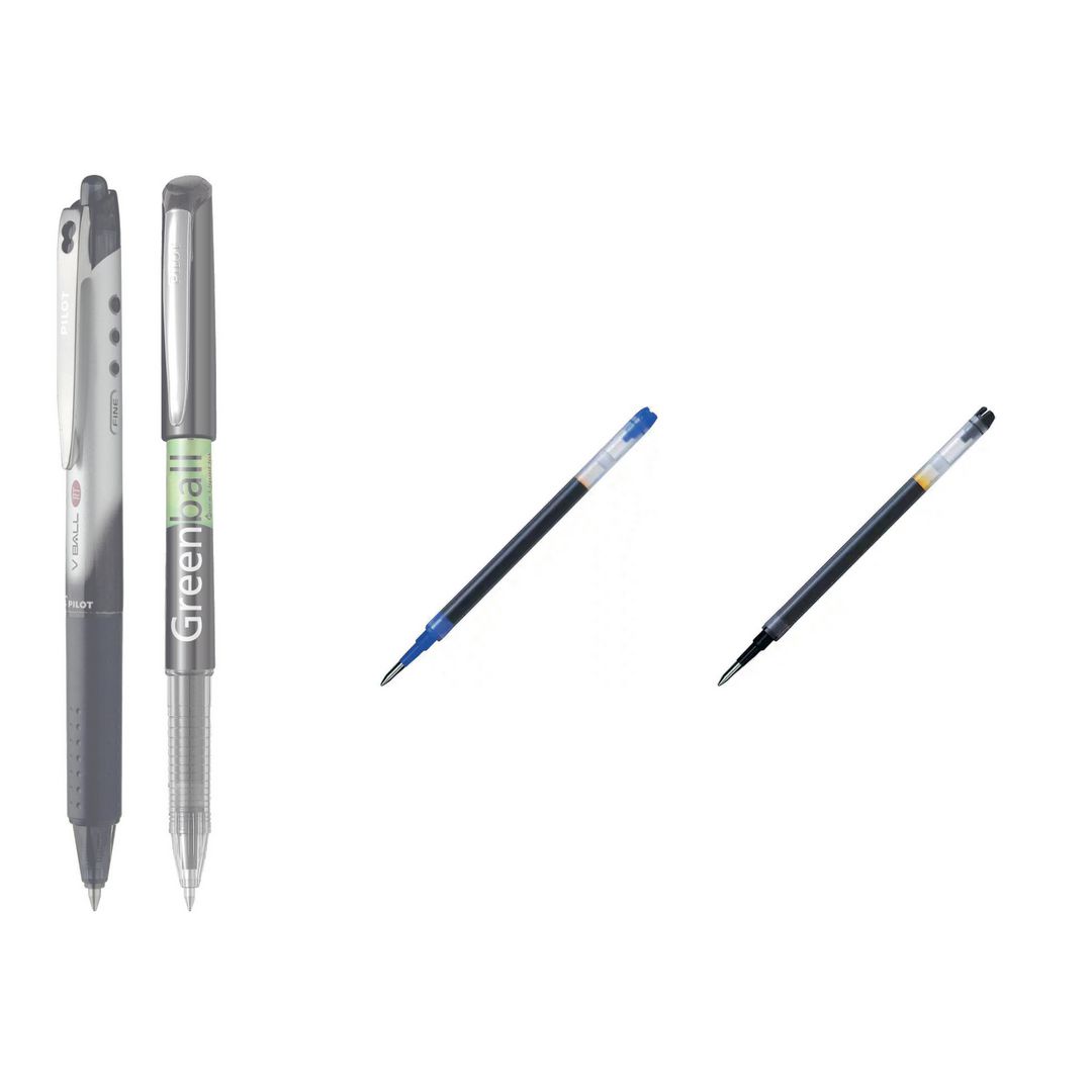 Refill Pilot Greenball/V-Ball RT 07svart (12 pack)