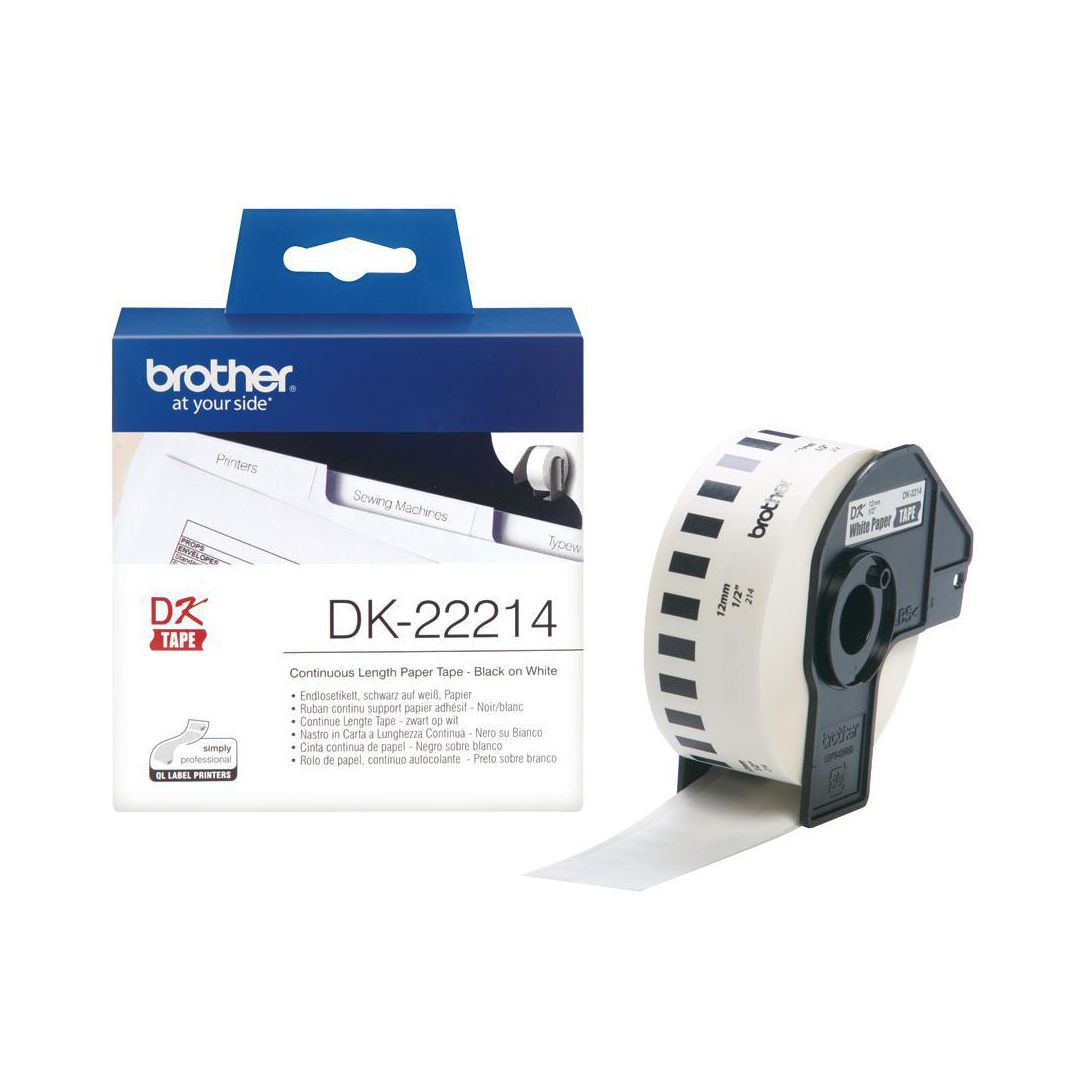 Etikett Brother DK22214 12mm x 30,48m