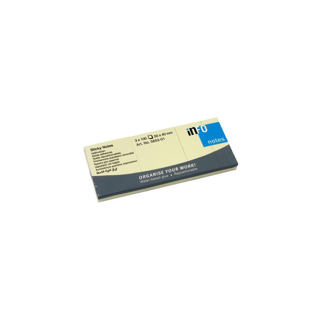 Notes INFO NOTES 40x50mm gul (36 pack)