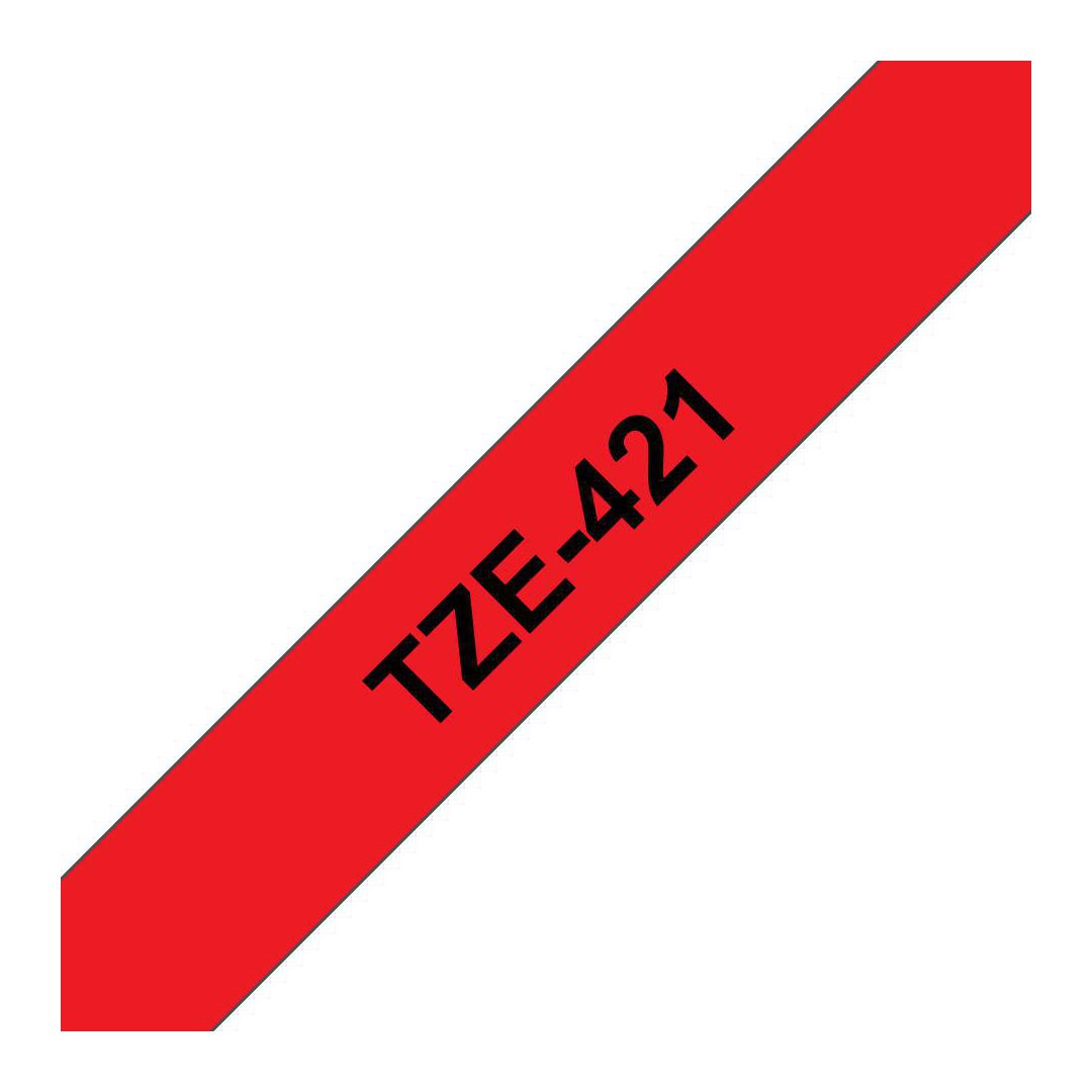 Tape Brother TZE421 9mm svart på röd