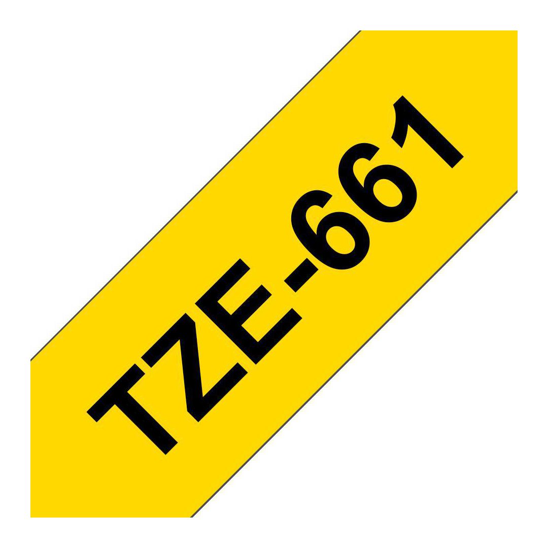Tape BROTHER TZE661 36mm svart på gul