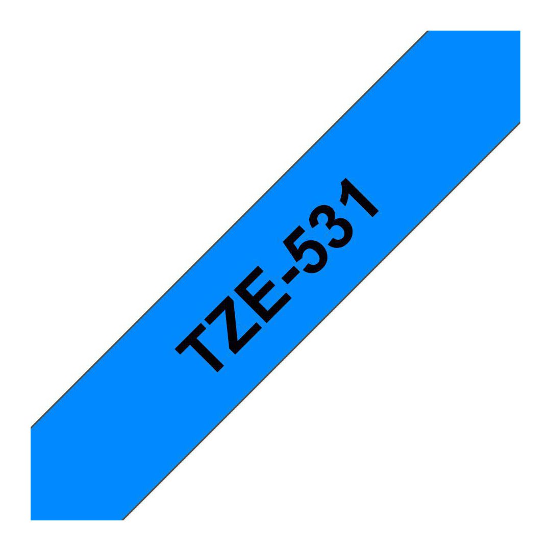 Tape Brother TZE531 12mm svart på blå