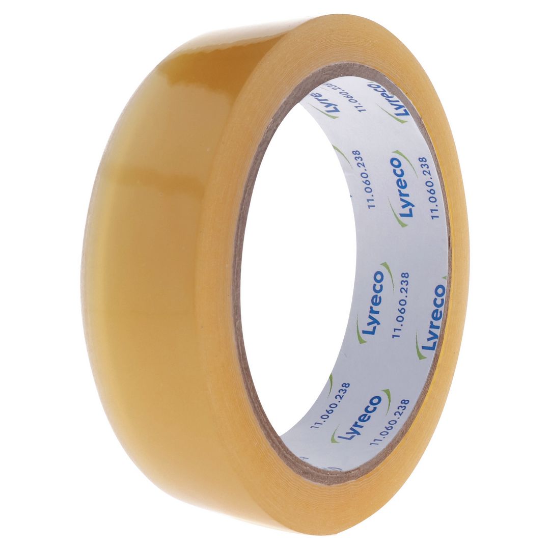 Kontorstejp LYRECO 66mx25mm klar 6/fp